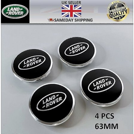 4 X Land Rover Senterkopper Svart Range Rover Sport Evoque Velar Discovery 63mm Overraskelsesgave