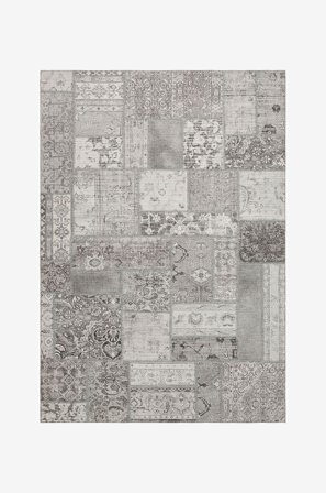 Slätvävd Patchwork - KM Home - Silver - Slätvävda mattor - Från Homeroom