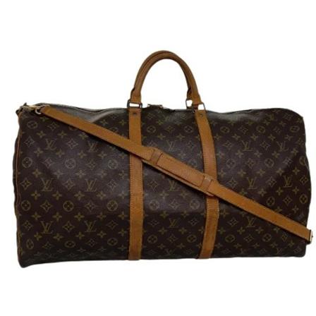 Louis Vuitton Vintage Pre-owned Keepall Bandouliere Monogram Tas , Bruin , Dames , Maat: ONE Size Vintage Tassen