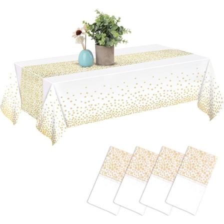 Galaxy Engångsdukar [4-pack] Vattentäta Födelsedagsdukar, Rektangulär Duk 137 x 274 cm