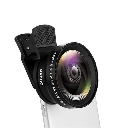 2-i-1 HD Telefonlins 0.45x Supervidvinkel & 12.5x Makromobilobjektiv För 11 För För För
