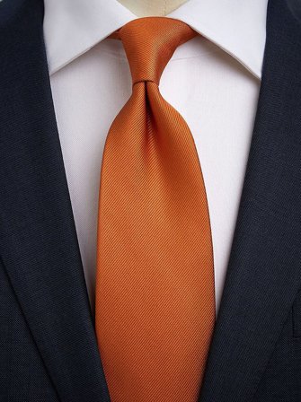 John Henric Men's Dunkelorange Krawatte Size 8