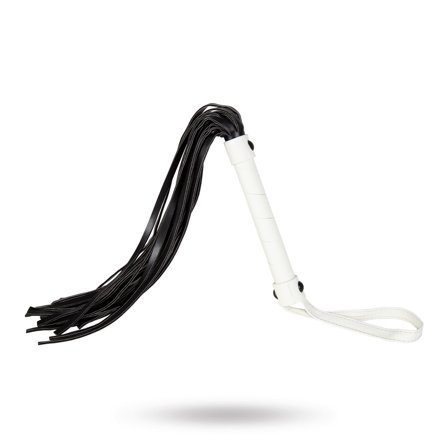Glow-in-the-Dark Flogger - White/Black/Gold - Vuxen