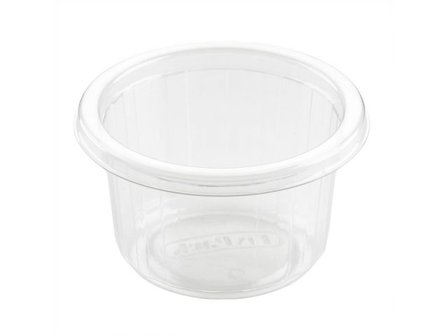 DUNI Matbehållare, 110 ml, för engångsbruk, 80x80x46mm, transparent 50/fp - Lyreco - Kök och servering - Matförvaring - Plastformar och skålar