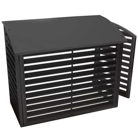 Grøntklima Varmepumpehus i lakkert metall Sort/RAL9000