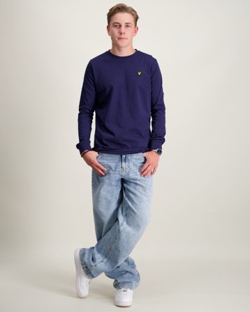 Lyle & Scott Plain LS T-shirt Niebieski T-shirty Chłopiec - Kids Brand Store