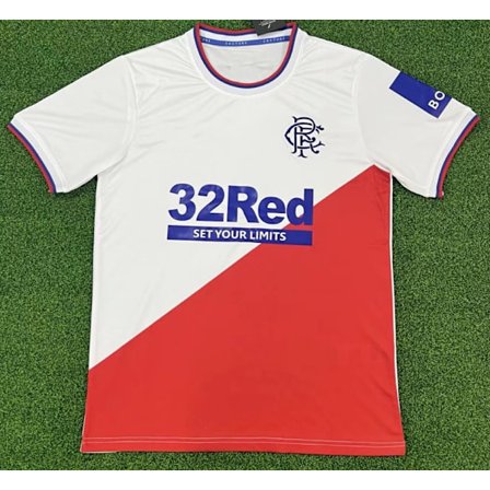 Ny Vintage Rød & Hvit Rangers Fotball Trenings T-Skjorte