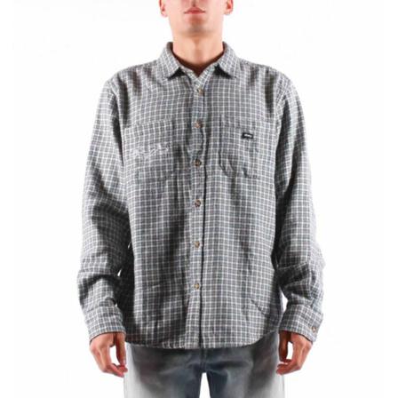 Obey, Casual Shirts Blauw, Heren, Maat:M