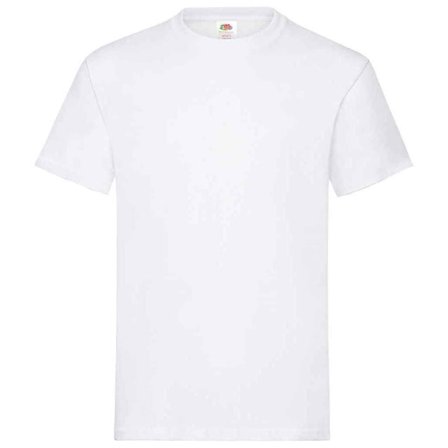 Fruit of the Loom Unisex Vuxen T-shirt i Tung Bomull M Vit