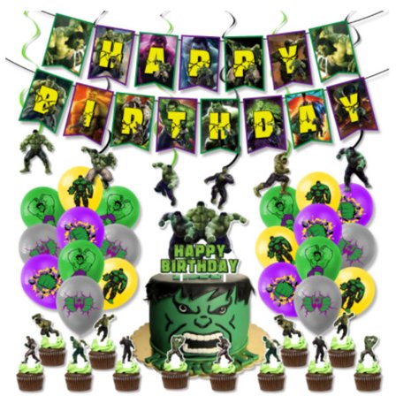 Hulk tema födelsedagsfest dekoration leveranser ballonger set