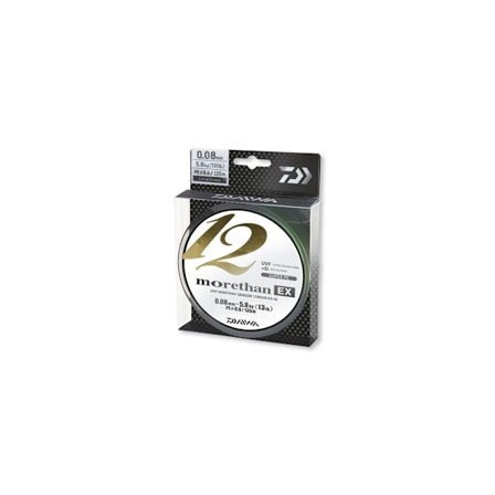 Flätlina Daiwa Morethan 12 Braid EX+SI 0,18mm 135m limegrön