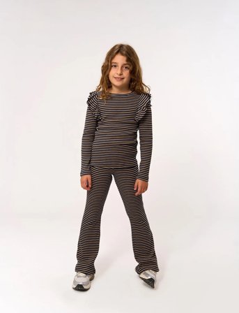 The New Tnpriscilla Flared Rib Pants - Blue - 146/152