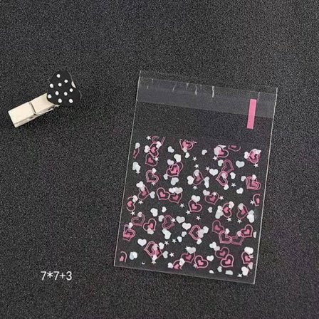 100st Kakor Förpackning Påsar Snack Bakpaket 7X7CMD D