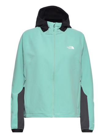 W Ao Softshell Hoodie Outerwear Sport Jackets Grønn The North Face*Betinget Tilbud