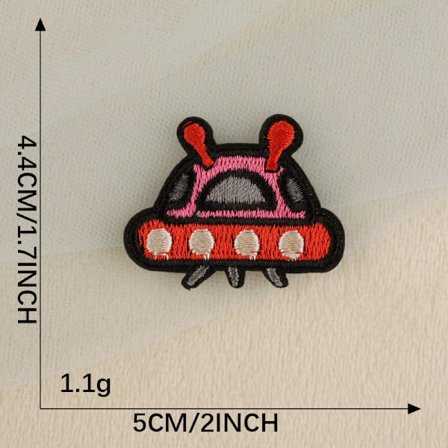 Broderade märken, kan strykas eller sys fast