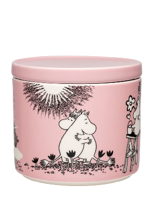 Arabia Mumin burk 0,7L Kärlek 30 Serveringstillbehör Rosa 0,7 L