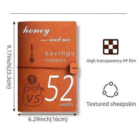 52 ugers Budget Binder Planner Kontant Kuverter Til Parrets Udfordring For At Spare Penge Kontant Indskuds Organizer Imitation E