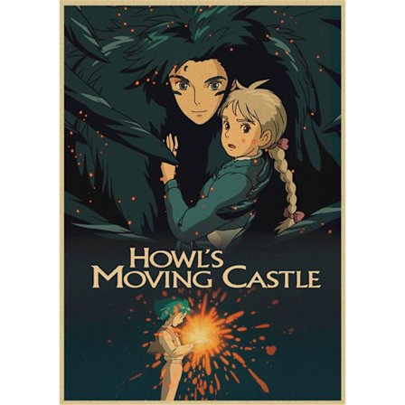 Hulets Bevegelige Slott Poster Studio Ghibli - 42 x 30 cm