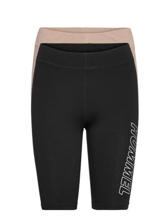 Hmlte Maja 2-Pack Mw C Tight Shorts Shorts Cycling Shorts Musta Hummel