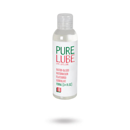 PURE LUBE WATERMELON FLAVOURED LUBRICANT 150 ML - Vuxen.se - Vattenbaserat glidmedel