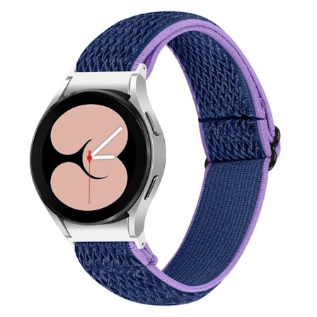 Vävd Nylonarmband Samsung Galaxy Watch 5 40/44/Pro 45mm Lila/Blå