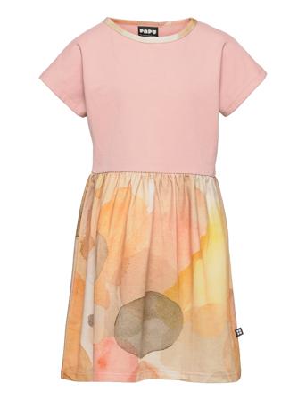 Gathered T-Dress Dresses & Skirts Dresses Casual Dresses Short-sleeved Casual Dresses Lyserød Papu