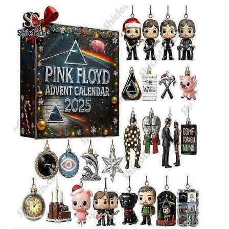 Pink Floyd 60-årsjubileum Adventskalender Blind Box Juletrepynt Akryl Anheng
