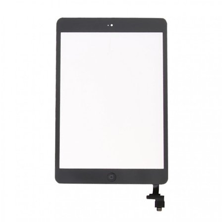 Touch Screen Glas Udskiftning + Ic Chip + Hjem-knap Til Ipad Mini 1 2 Sort