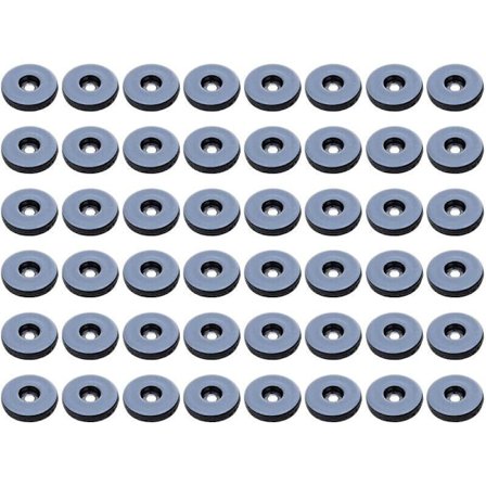 Møbelpuder, 48-pak runde teflonmøbelpuder, antivibrationsmøbelglidere - 19 mm, (Rund)