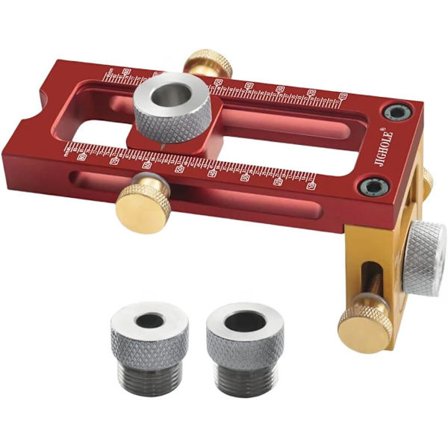 Justerbar Skruejigg 2 I 1 Kryssdybel Bor Guide Kit Trebearbeiding Boring Hull Punch Locator Lomme Hull Jigg (Sett B)