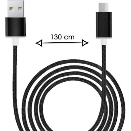 Mikro USB-kabel - PH26 - Huawei P Smart + 2019 - 1,3 M - Snabbladdning - Svart