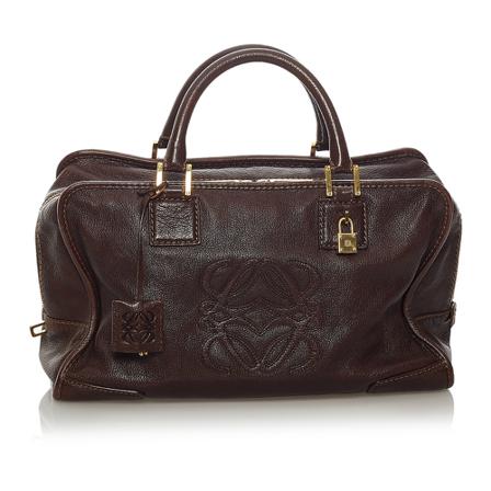 Loewe Pre-owned, pre-owned Leather Handbag Bruin, Dames, Maat:ONE Size