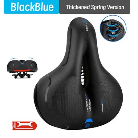 Ekstra tykt, mykt sykkelsete, anti-smerte sykkelsete med fjærer