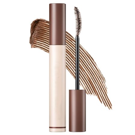 Cozy Brown Mascara, vedenkestävä pitkäkestoinen tahriintumaton pidentävä koostumus, K-Beauty pehmeästi määrittelevä tuuheuttava meikki sinisille 