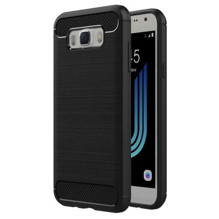 Samsung Galaxy J5 (2015) - Flexibel Carbon Mjuk TPU Skal - Svart Black