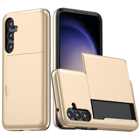 SKALO Samsung S23 FE Armor Cover kortholder - Guld Gold