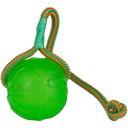 StarMark - Everlasting Fun Ball med tau Grønn 8 cm - Hund - Hundeleker & spill - Baller - ZOO.no