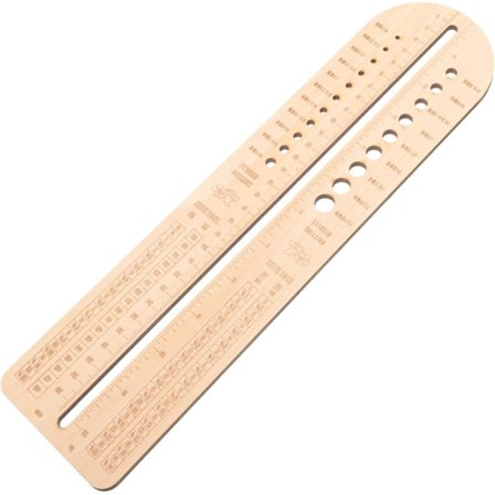 Sockmätare Stickning Virkning Storleksmätning Virknålsguide Virkningsstorleksmätare Vävverktyg Trä Sockblocker DIY Vävverktyg Beige