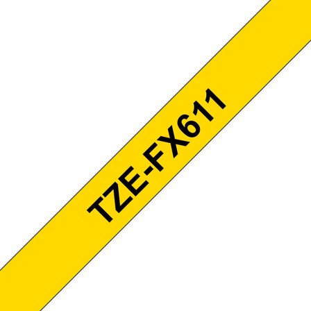 Brother 6MM Black On Yellow Flexible ID