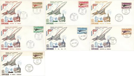 Franske oversøiske territorier (DOM-TOM) 1969 - Concorde serie - 7 FDK