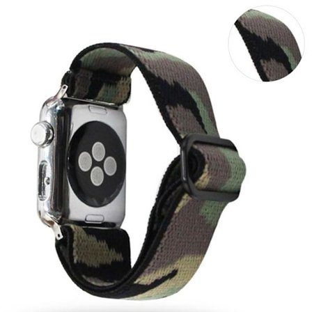 Apple Watch Series 6 / 5 40mm woven style pattern watch band - Camouflage Green