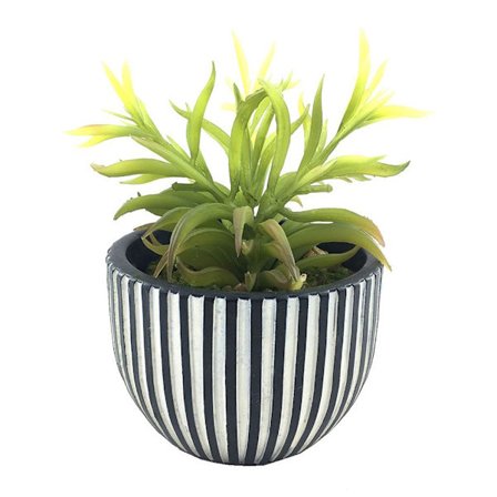 Tekokasvi mustavalkoinen ruukku, 13x13x18.5cm