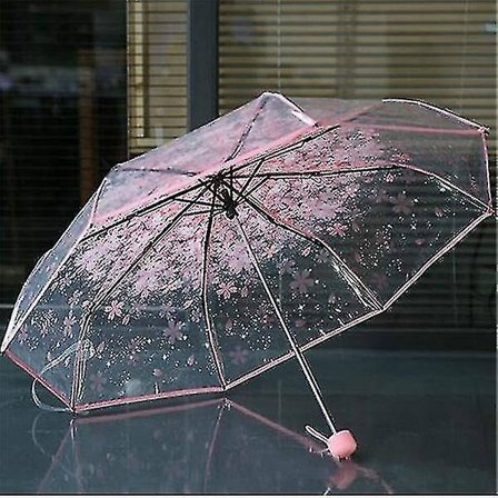 Hmwy-transparent Clear Umbrella Cherry Blossom(pink)