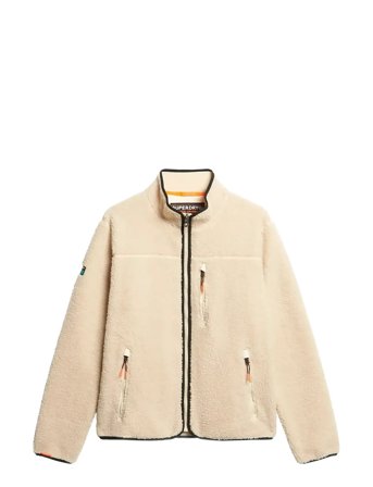 Outdoor Full Zip Fleece Cream Superdry Sport