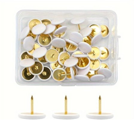 Kartnåler - Hvite - 100 stk