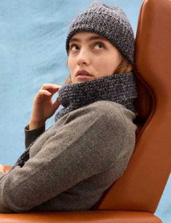 Becksöndergaard Cashrino Twisted Scarf - Blue - ONE SIZE