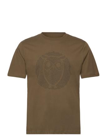 Regular Fit Owl Chest Print - Gots/ Khaki Knowledge Cotton Apparel