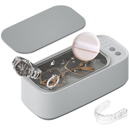 Ultralydsrenser - 45000 Khz Bærbar Sonic-renser - Med timer til briller, små beslag, smykkerenser - Ultralydsrenser -