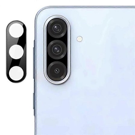 Til Samsung Galaxy A36 5G Kameralinsebeskytter WANLONFENG HD Fuld Sort Silke Trykt Linsefilm