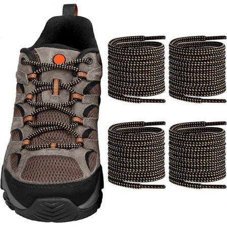 2 par snørebånd til Merrell udskiftning runde snørebånd Moab vandrestøvler sko
